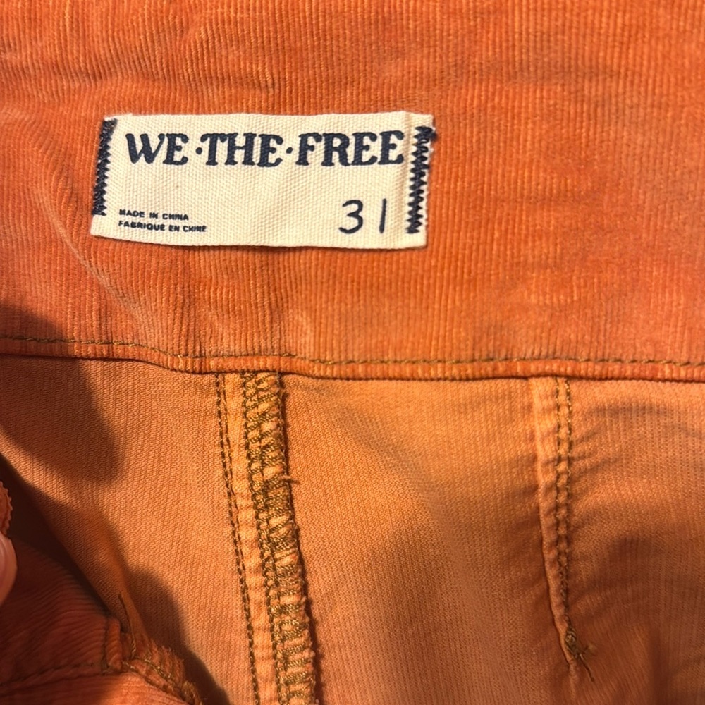 Free People X We The Free Jayde Cord Flare Jeans: Cognac High Rise Corduroy